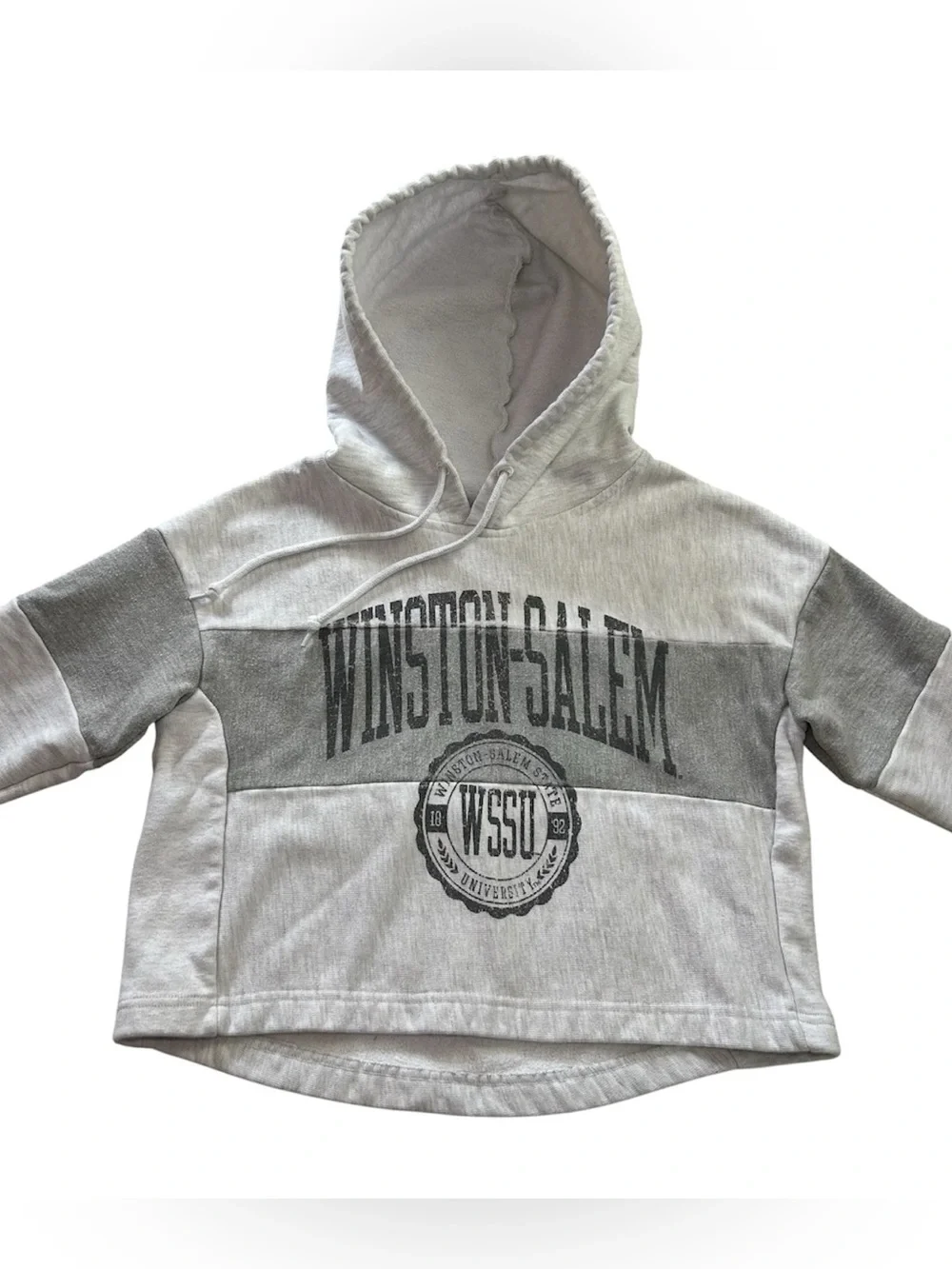 Champion Reverse Weave WSSU Rams Women’s Cropped Hoodie Pullover Gray size XS
